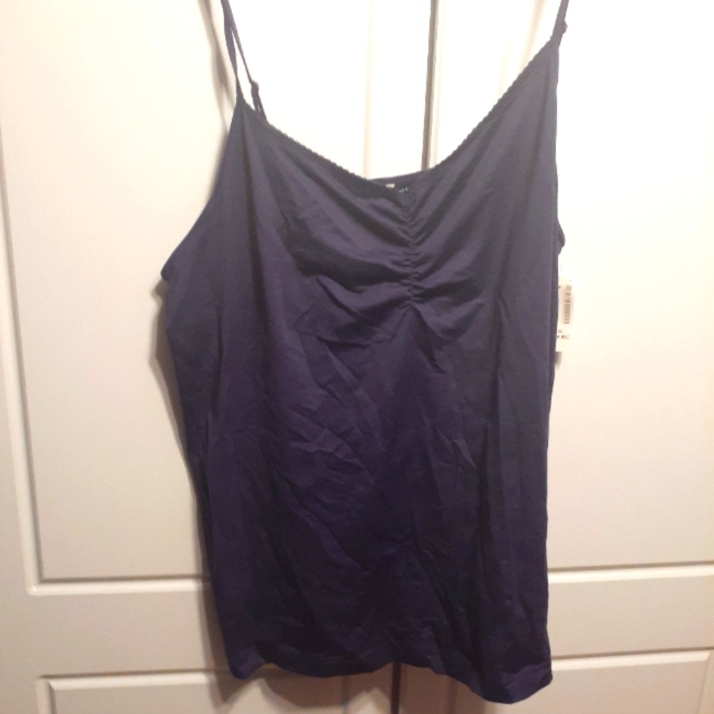 NWT Purple Ruched Cami/Tank Top